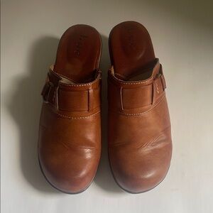 B.O.C  “o” RING TAN LEATHER POLLY MULES BC0010916 women’s 9M